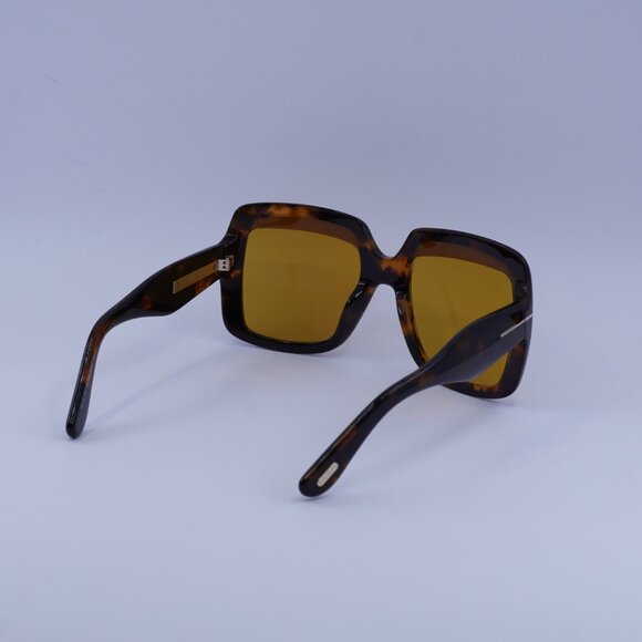 Tom Ford FT1194 52E Aurora Sunglasses Dark Havana Square Frame, Brown Lenses - Picture 9 of 10